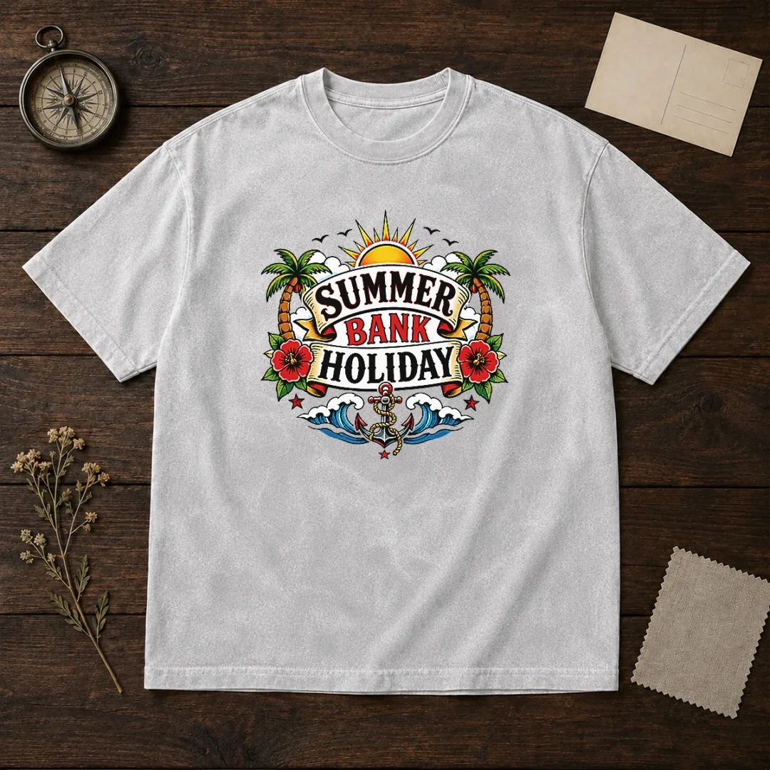 official-traditional-tattoo-summer-bank-holiday-anchor-hibiscus-washed-t-shirt Official Traditional Tattoo Summer Bank Holiday Anchor Hibiscus Washed T-Shirt
