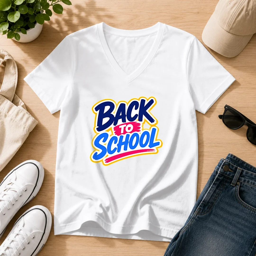 official-vibrant-back-to-school-apple-pencil-sunburst-v-neck-shirt Official Vibrant Back To School Apple Pencil Sunburst V-Neck Shirt