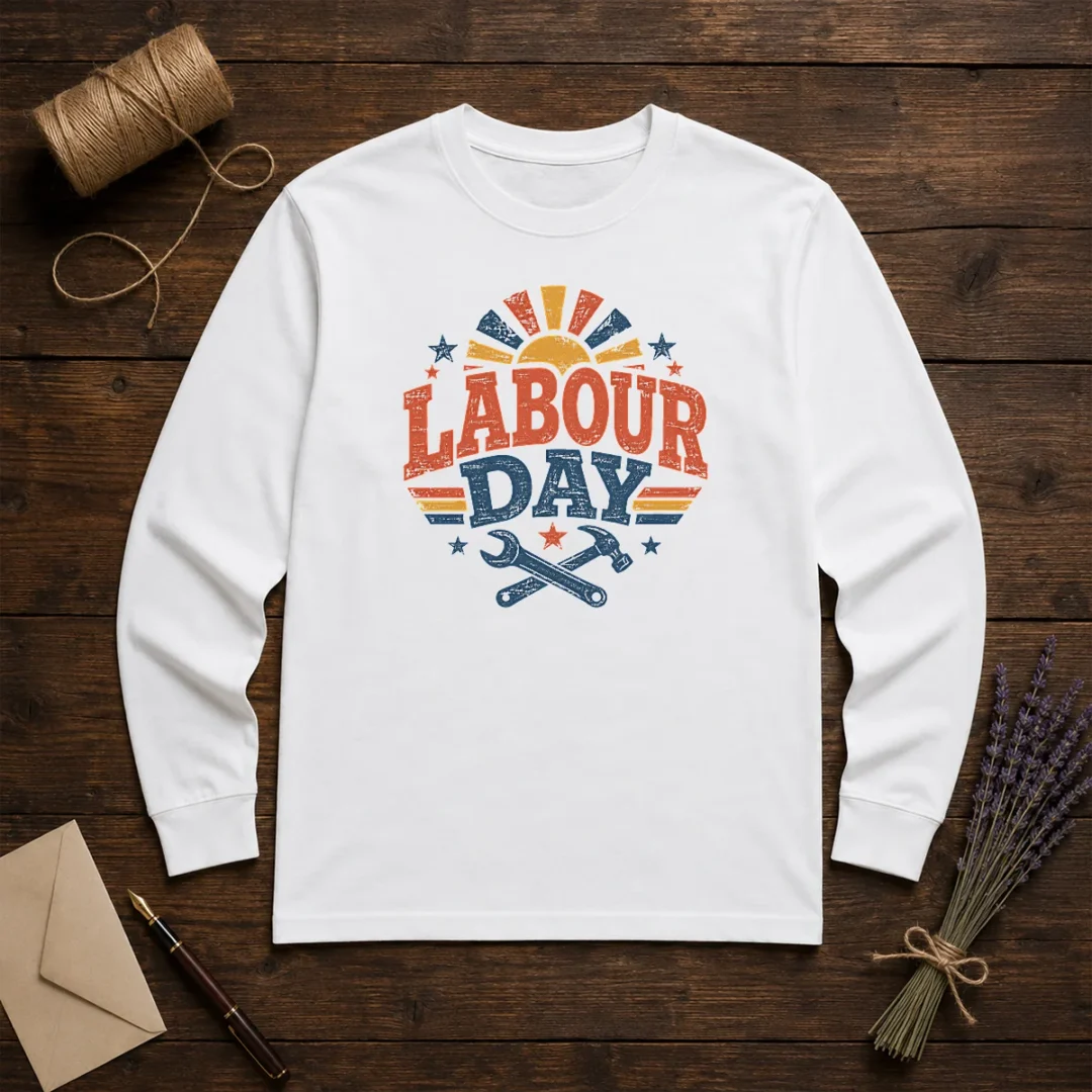 official-vintage-retro-labour-day-sunburst-tools-long-sleeve-shirt Official Vintage Retro Labour Day Sunburst Tools Long Sleeve Shirt