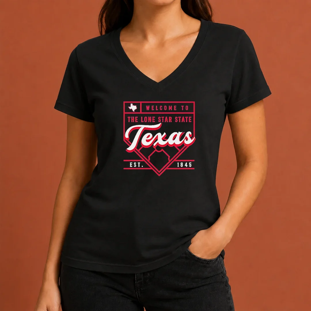 official-welcome-to-the-lone-star-state-texas-est-1845-v-neck-shirt Official Welcome To The Lone Star State Texas Est 1845 V-Neck Shirt
