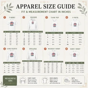 Size chart for Hot Awesome Vintage Distressed Labour Day Honoring Builders Fist with measurements in inches and cm to help choose the right fit