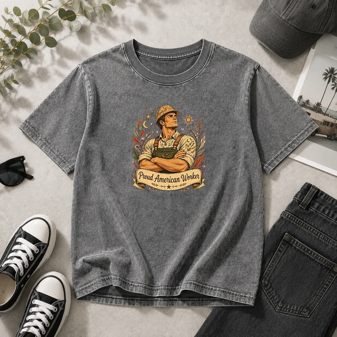 original-american-labour-day-proud-worker-boho-washed-t-shirt-1 Original American Labour Day Proud Worker Boho Washed T-Shirt