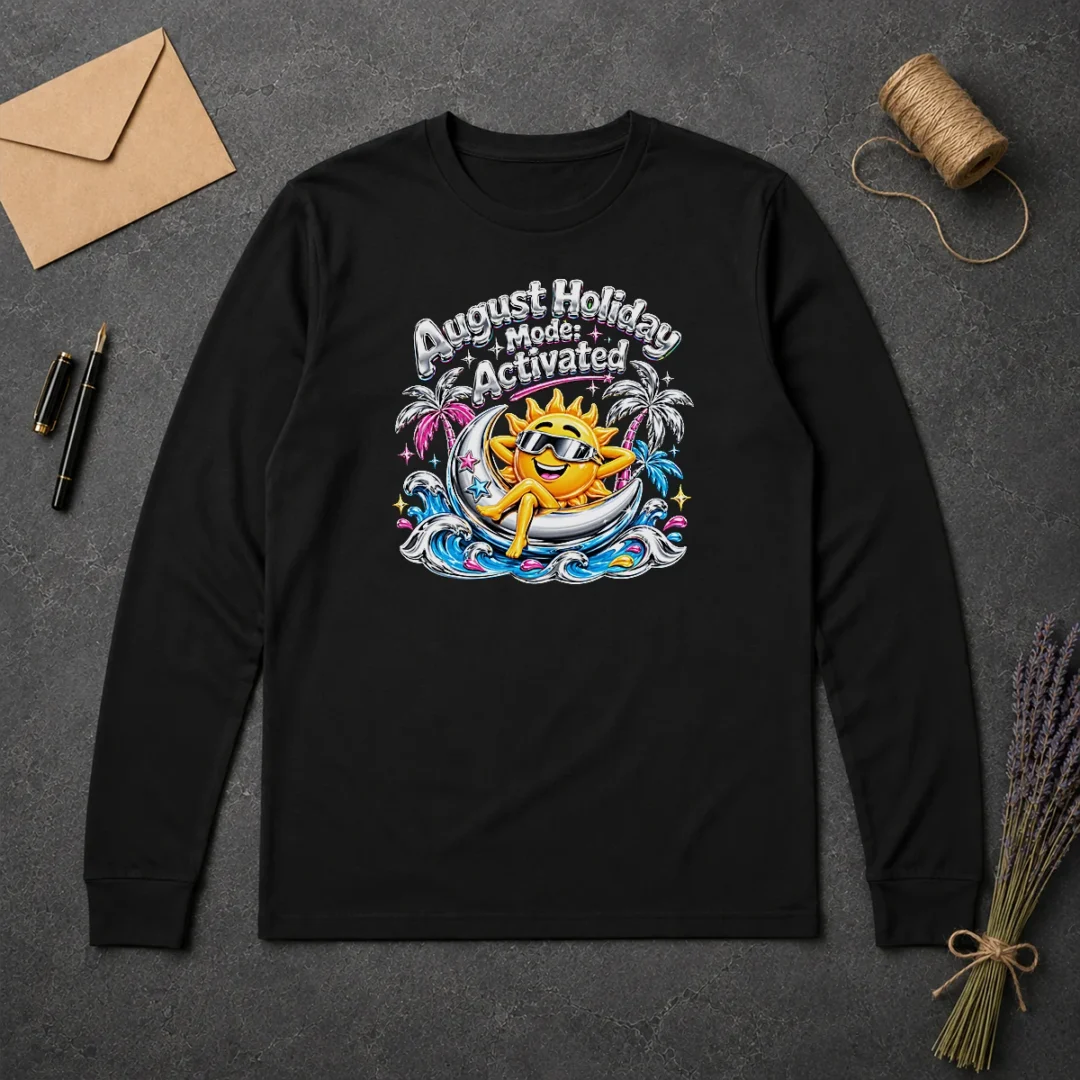 Original August Holiday Y2K For Summer Vibes Long Sleeve Shirt Original August Holiday Y2K For Summer Vibes Long Sleeve Shirt