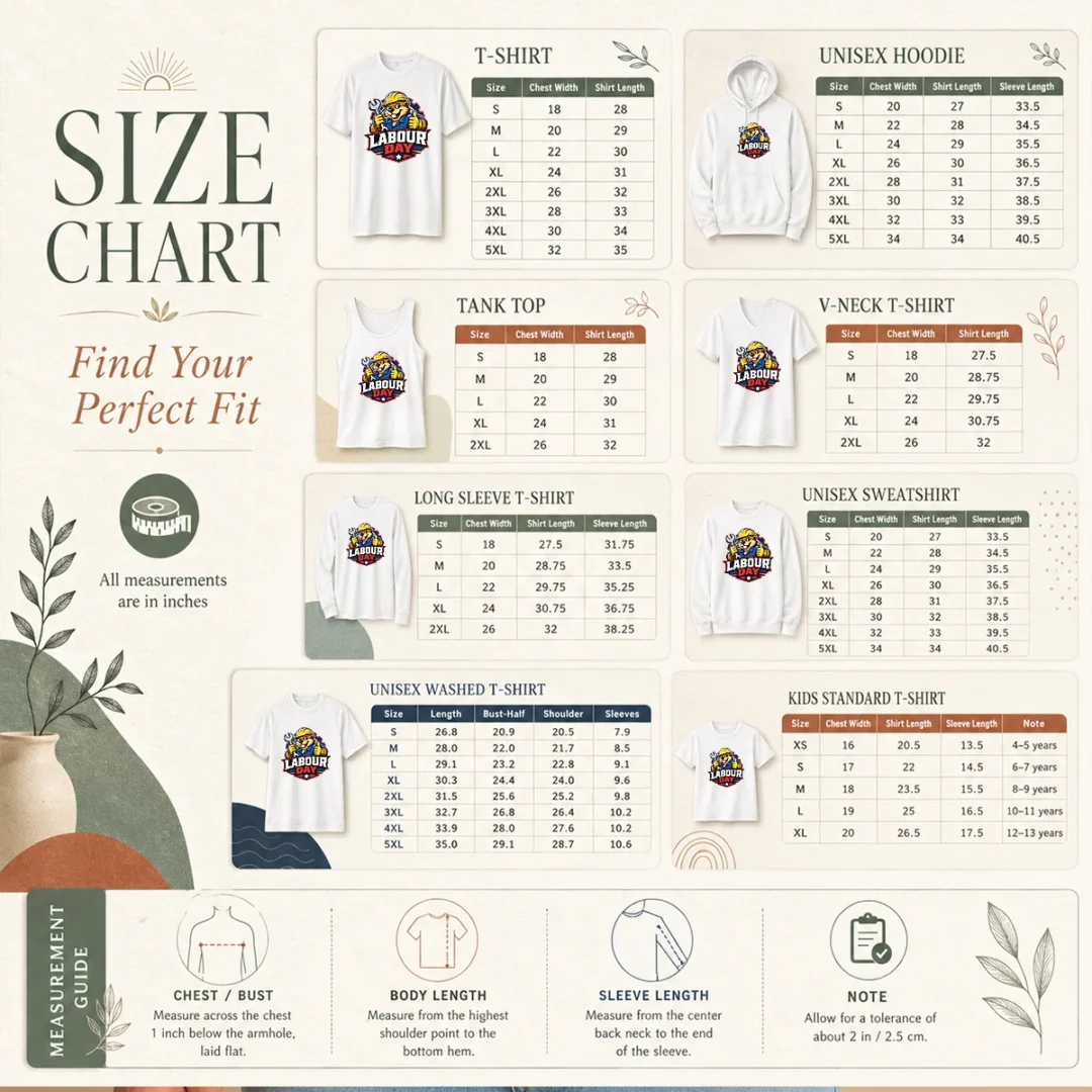 original-awesome-beaver-mascot-labour-day-thumbs-up-wrench-size-chart Size chart for Original Awesome Beaver Mascot Labour Day Thumbs Up Wrench with measurements in inches and cm to help choose the right fit
