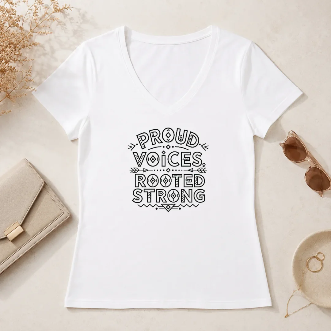 Original Funny Indigenous Peoples Day Pride Line Art V Neck Shirt Original Funny Indigenous Peoples Day Pride Line Art V-Neck Shirt
