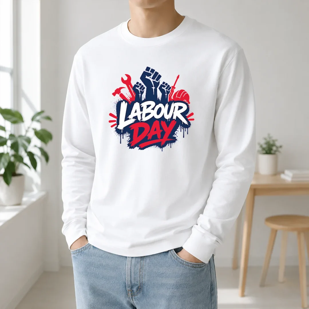 Original Labour Day Raised Fists Tools Paint Splatter Protest Long Sleeve Shirt Original Labour Day Raised Fists Tools Paint Splatter Protest Long Sleeve Shirt