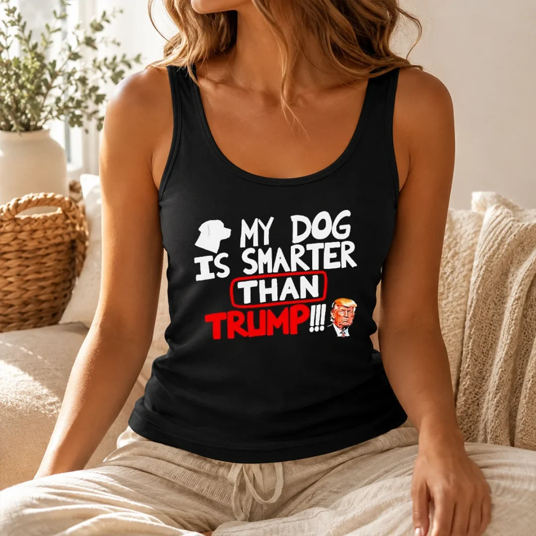 original-my-dog-is-smarter-than-trump-political-humor-tank-top