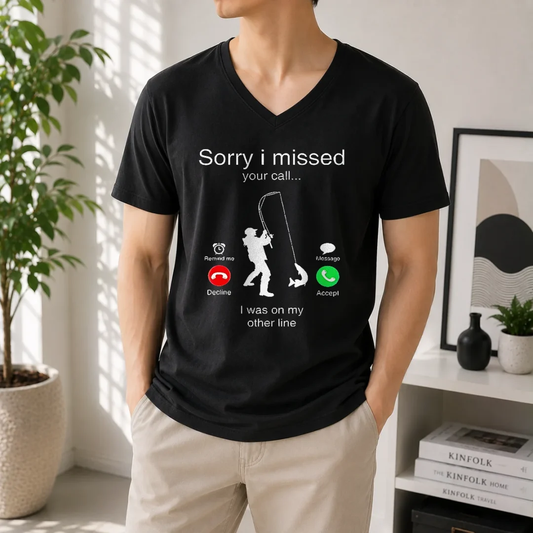 original-sorry-i-missed-your-call-i-was-on-my-other-line-v-neck-shirt Original Sorry I Missed Your Call I Was On My Other Line V-Neck Shirt