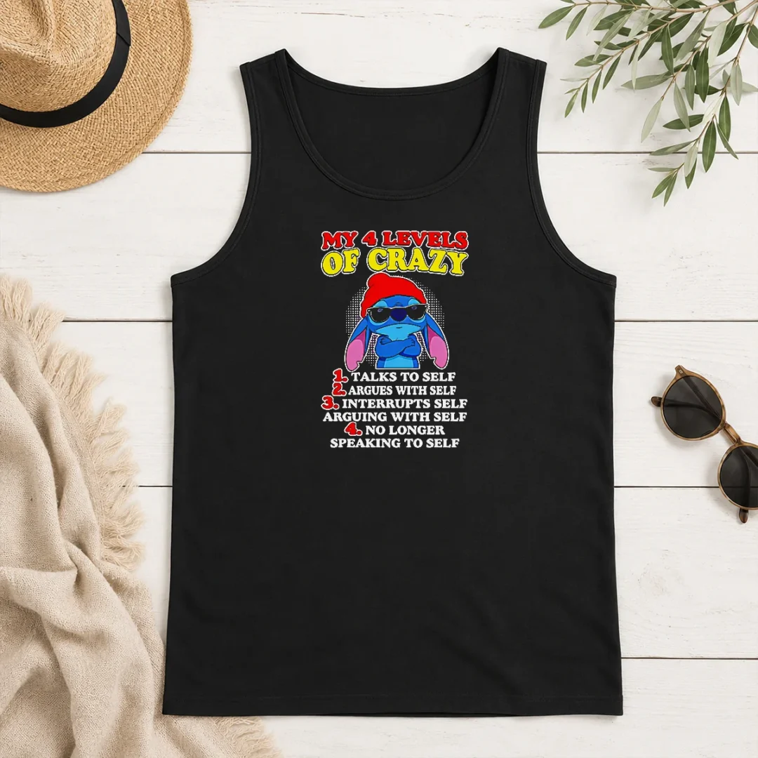 Original Stitch Lilo And Stitch My 4 Levels Of Crazy Talks To Self Argues With Self Tank Top Original Stitch Lilo And Stitch My 4 Levels Of Crazy Talks To Self Argues With Self Tank Top