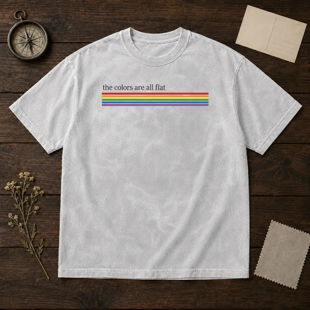 original-the-colors-are-all-flat-rainbow-pride-lgbtq-pride-washed-t-shirt-1 Original The Colors Are All Flat Rainbow Pride LGBTQ Pride Washed T-Shirt
