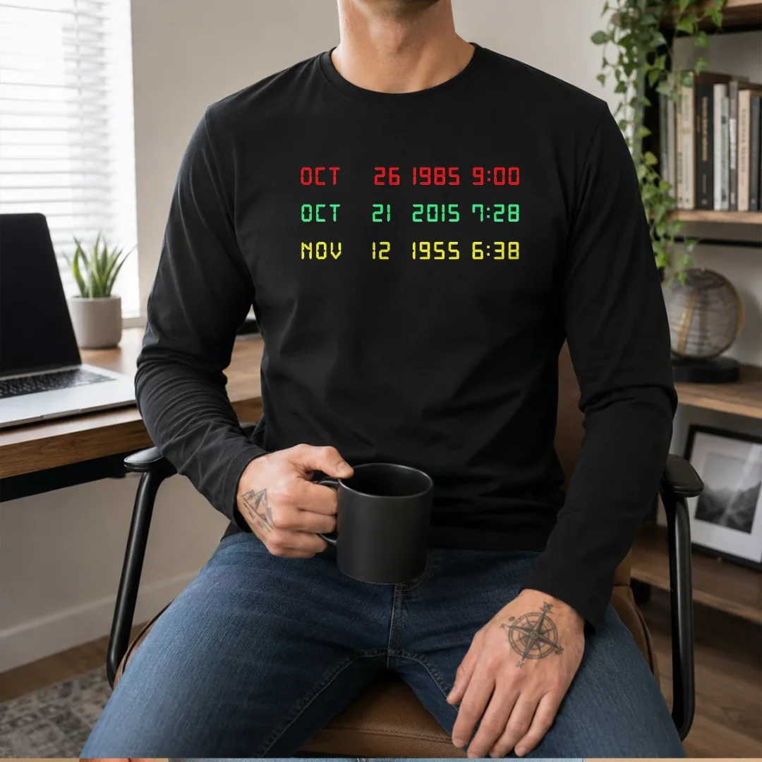 original-time-machine-three-dates-geek-long-sleeve-shirt Original Time Machine Three Dates Geek Long Sleeve Shirt