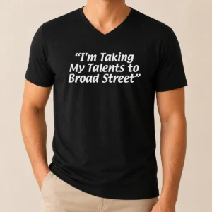 Nice Official I'M Taking My Talents To Broad Street Philadelphia Flyers V-Neck Shirt