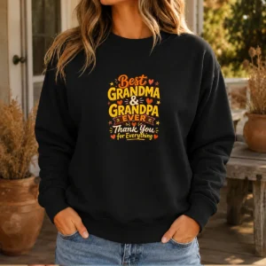 Original Grandparents Day Best Grandma Grandpa Ever Doodle Sweater