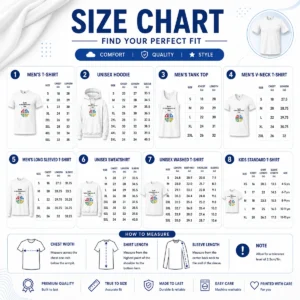 Size chart for Awesome Faith Is The Opposite Of Fear Now Read That Backwards with measurements in inches and cm to help choose the right fit