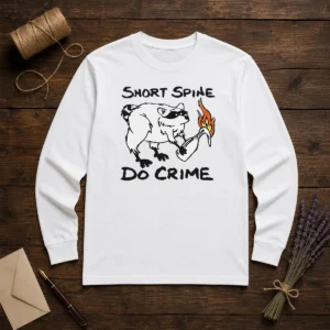 Top Raccoon Short Spine Do Crime Long Sleeve Shirt