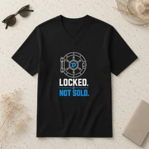Official Pretty Crypto Vault Hodl Locked Not Sold Dash V-Neck Shirt