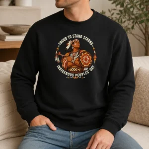 Official Good Indigenous Peoples Day Pride Warrior Vector (2) Sweater