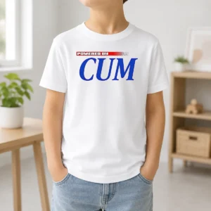 Original Powered By CUM Slogan Kids T-Shirt