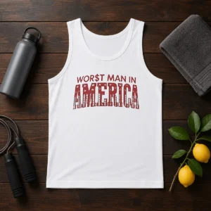 Nice Worst Man In America Political Satire Slogan Tank Top