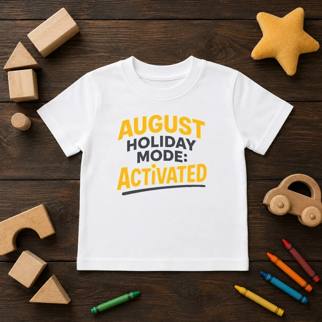 premium-august-holiday-mode-minimalist-for-summer-lovers-kids-t-shirt Premium August Holiday Mode Minimalist For Summer Lovers Kids T-Shirt