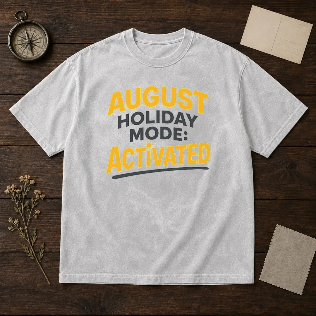 premium-august-holiday-mode-minimalist-for-summer-lovers-washed-t-shirt Premium August Holiday Mode Minimalist For Summer Lovers Washed T-Shirt