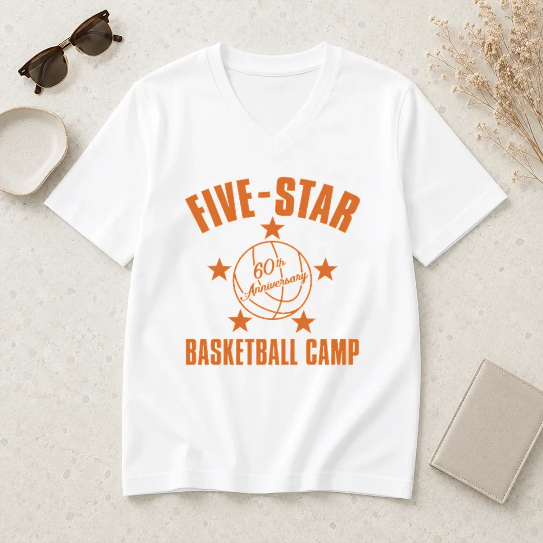 premium-awesome-five-star-basketball-camp-60th-anniversary-v-neck-shirt Premium Awesome Five Star Basketball Camp 60th Anniversary V-Neck Shirt