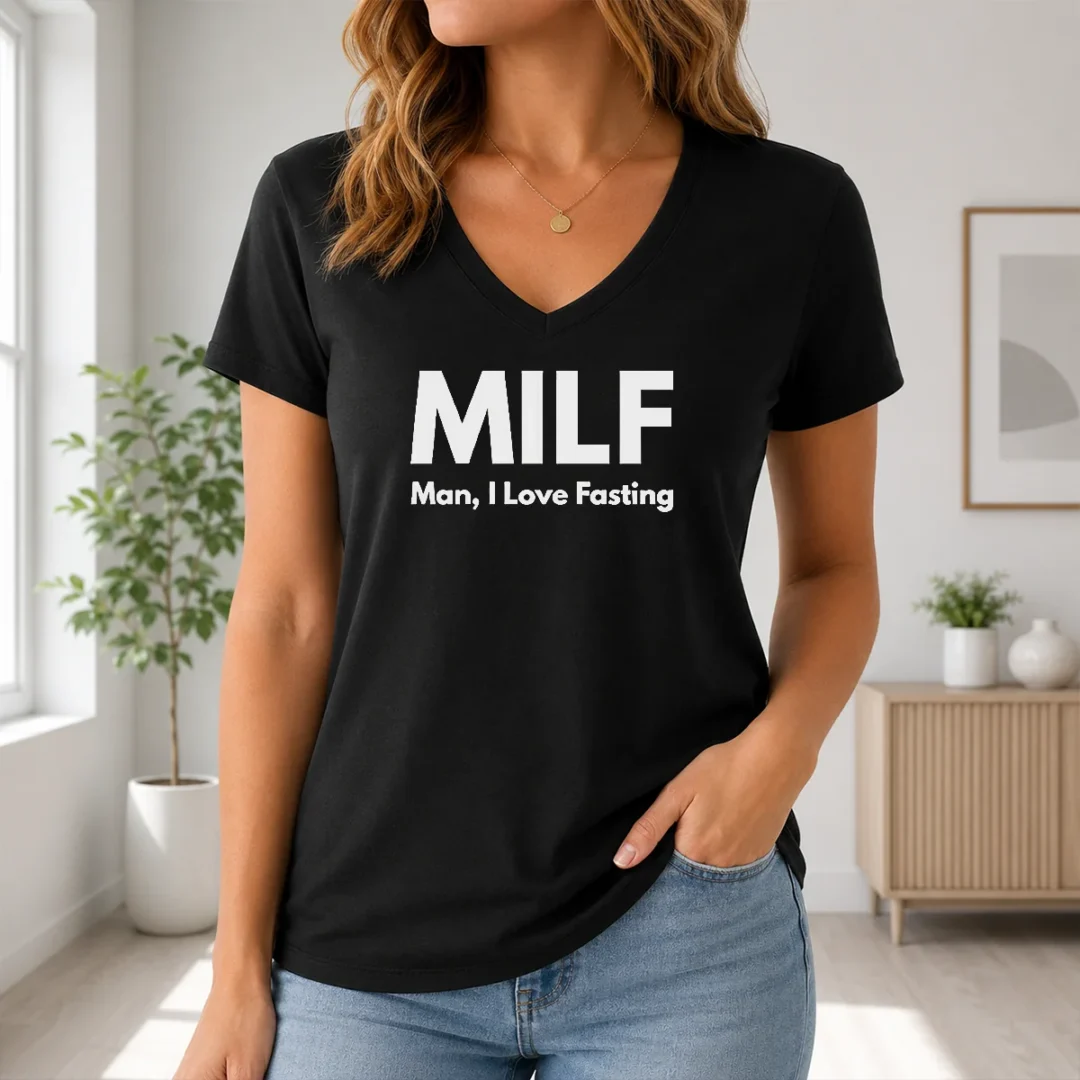 Premium Awesome Milf Man I Love Fasting Diet V Neck Shirt Premium Awesome Milf Man I Love Fasting Diet V-Neck Shirt