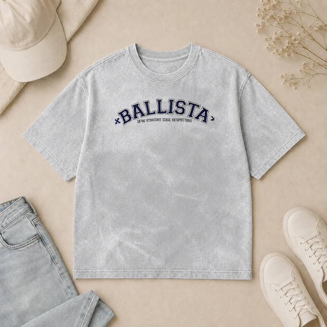 Premium Ballista DFW Straight Edge Respecters Hardcore Washed T Shirt Premium Ballista DFW Straight Edge Respecters Hardcore Washed T-Shirt