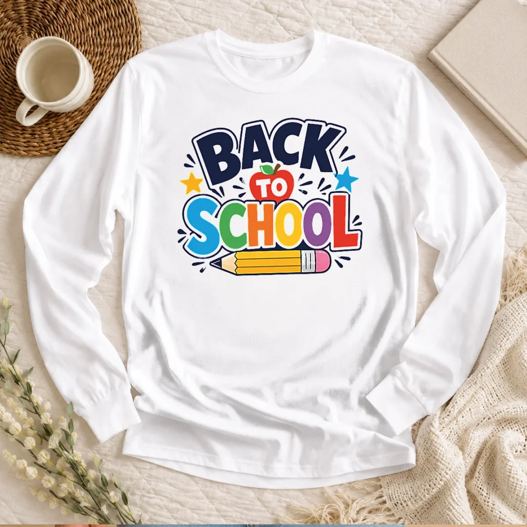 premium-bold-modern-back-to-school-orange-circle-long-sleeve-shirt Premium Bold Modern Back To School Orange Circle Long Sleeve Shirt