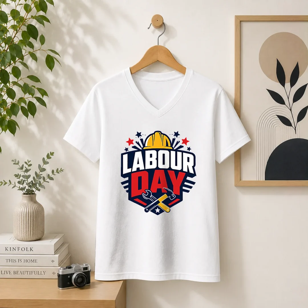 premium-bold-shield-badge-labour-day-construction-tools-v-neck-shirt Premium Bold Shield Badge Labour Day Construction Tools V-Neck Shirt