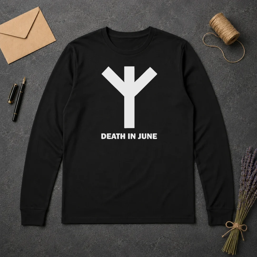 Premium Death In June Logo Neofolk Douglas Pearce Long Sleeve Shirt Premium Death In June Logo Neofolk Douglas Pearce Long Sleeve Shirt
