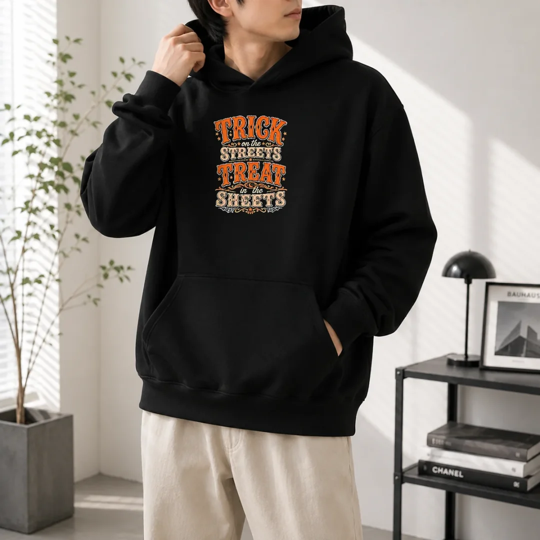 premium-funny-halloween-trick-on-the-streets-treat-in-the-sheets-hoodioe Premium Funny Halloween Trick On The Streets Treat In The Sheets Hoodioe