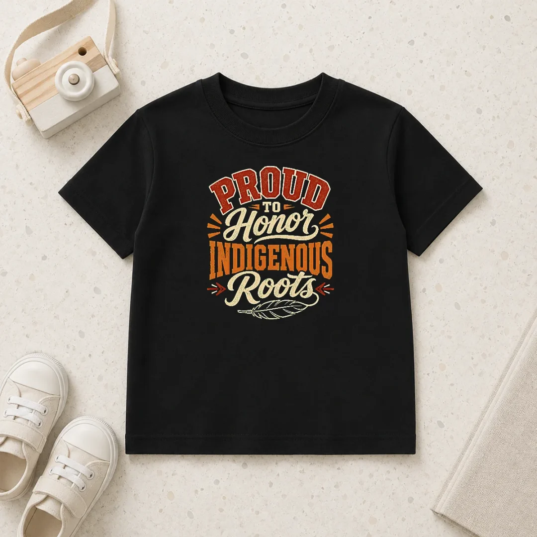 premium-good-celebrate-indigenous-peoples-day-with-typography-kids-t-shirt Premium Good Celebrate Indigenous Peoples Day With Typography Kids T-Shirt
