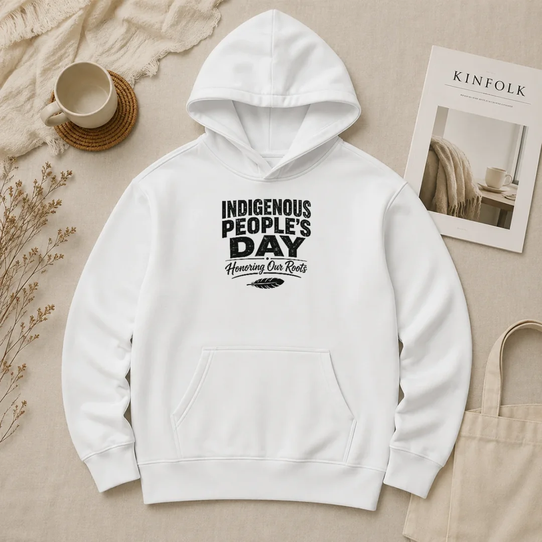 Premium Happy Indigenous Peoples Day Pride Silhouette Hoodie Premium Happy Indigenous Peoples Day Pride Silhouette Hoodie