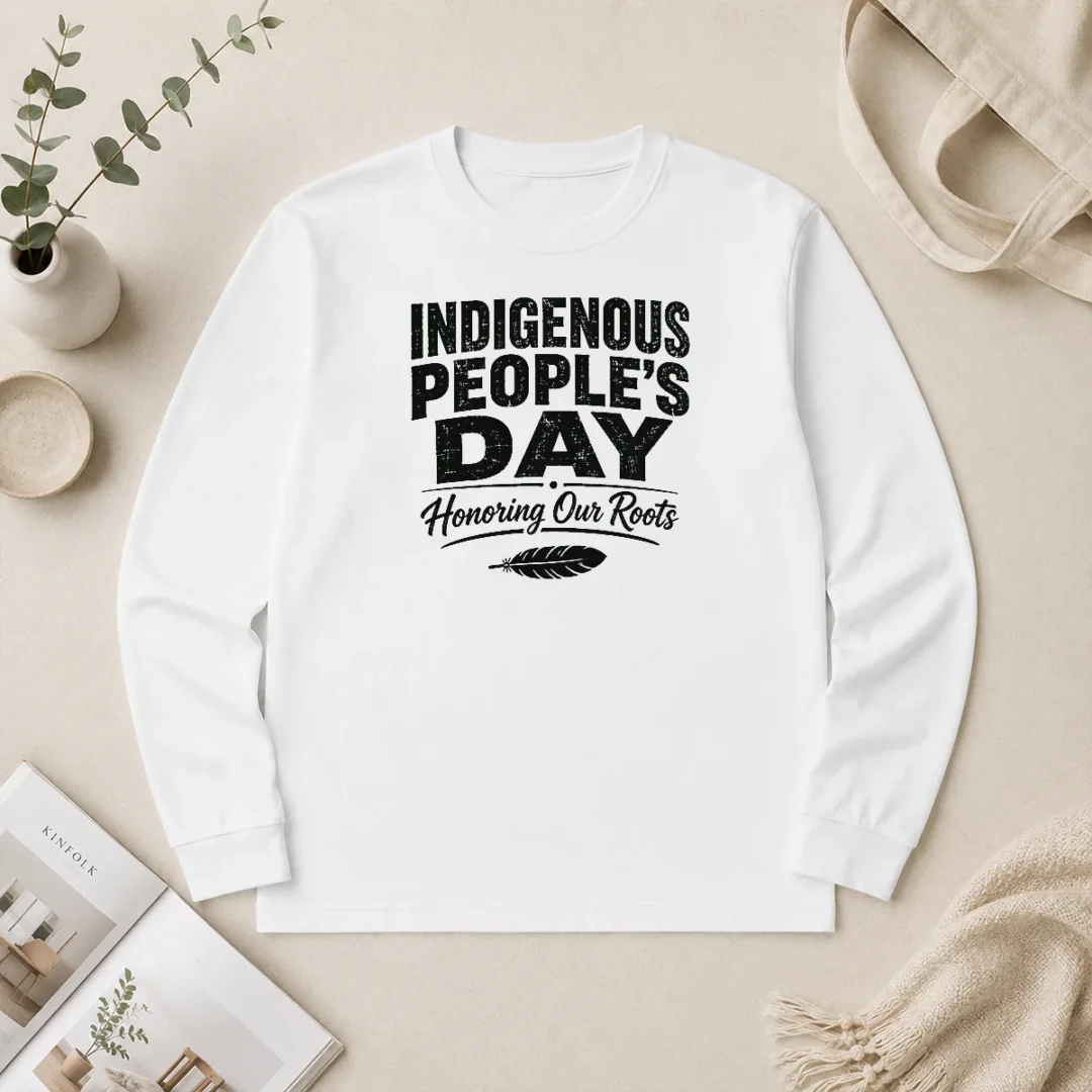 Premium Happy Indigenous Peoples Day Pride Silhouette Long Sleeve Shirt Premium Happy Indigenous Peoples Day Pride Silhouette Long Sleeve Shirt