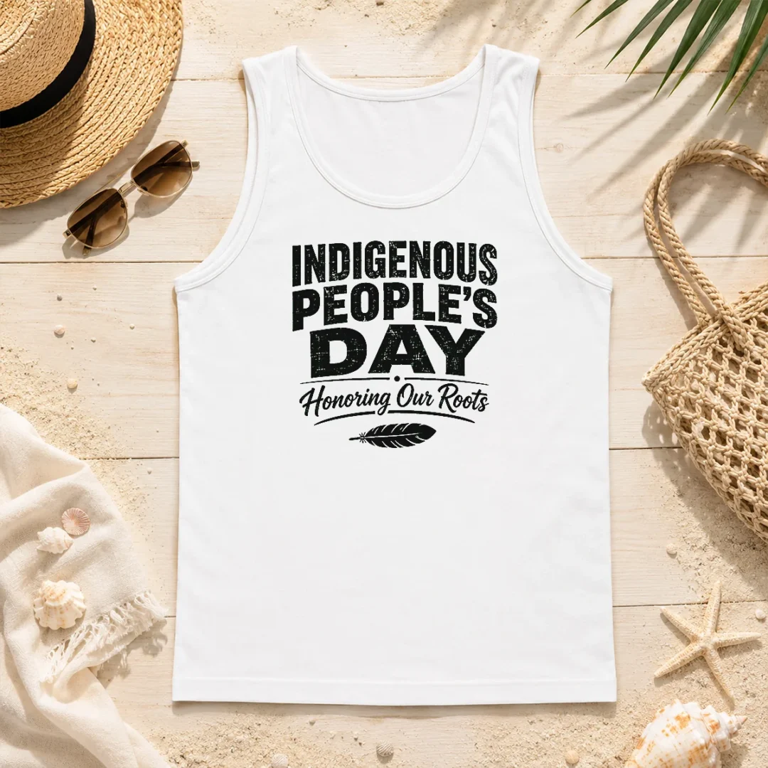 Premium Happy Indigenous Peoples Day Pride Silhouette Tank Top Premium Happy Indigenous Peoples Day Pride Silhouette Tank Top
