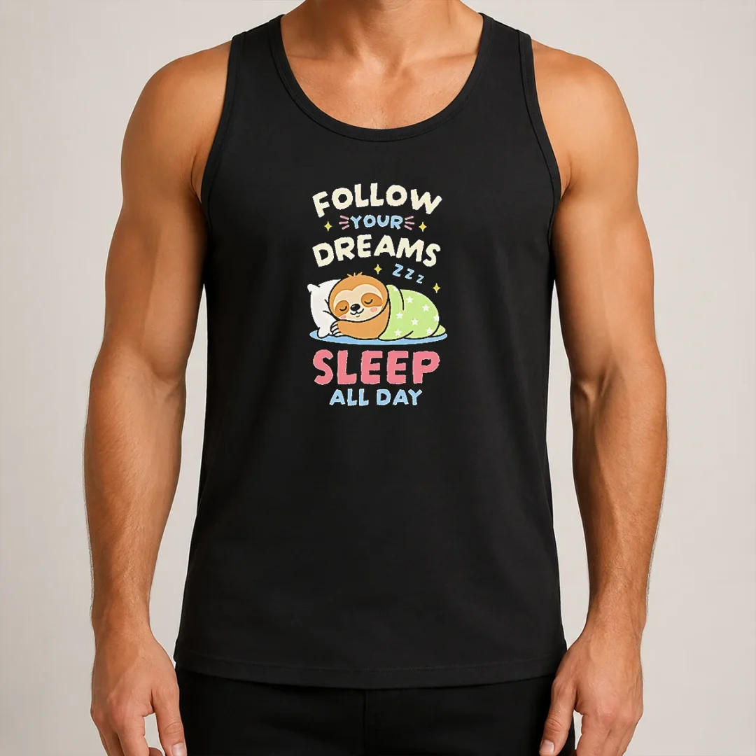 premium-happy-pretty-follow-your-dreams-and-sleep-all-day-sloth-tank-top Premium Happy Pretty Follow Your Dreams And Sleep All Day Sloth Tank Top