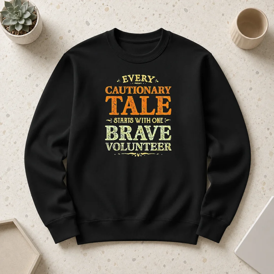 premium-hot-every-cautionary-tale-starts-with-one-brave-volunteer-sweater Premium Hot Every Cautionary Tale Starts With One Brave Volunteer Sweater