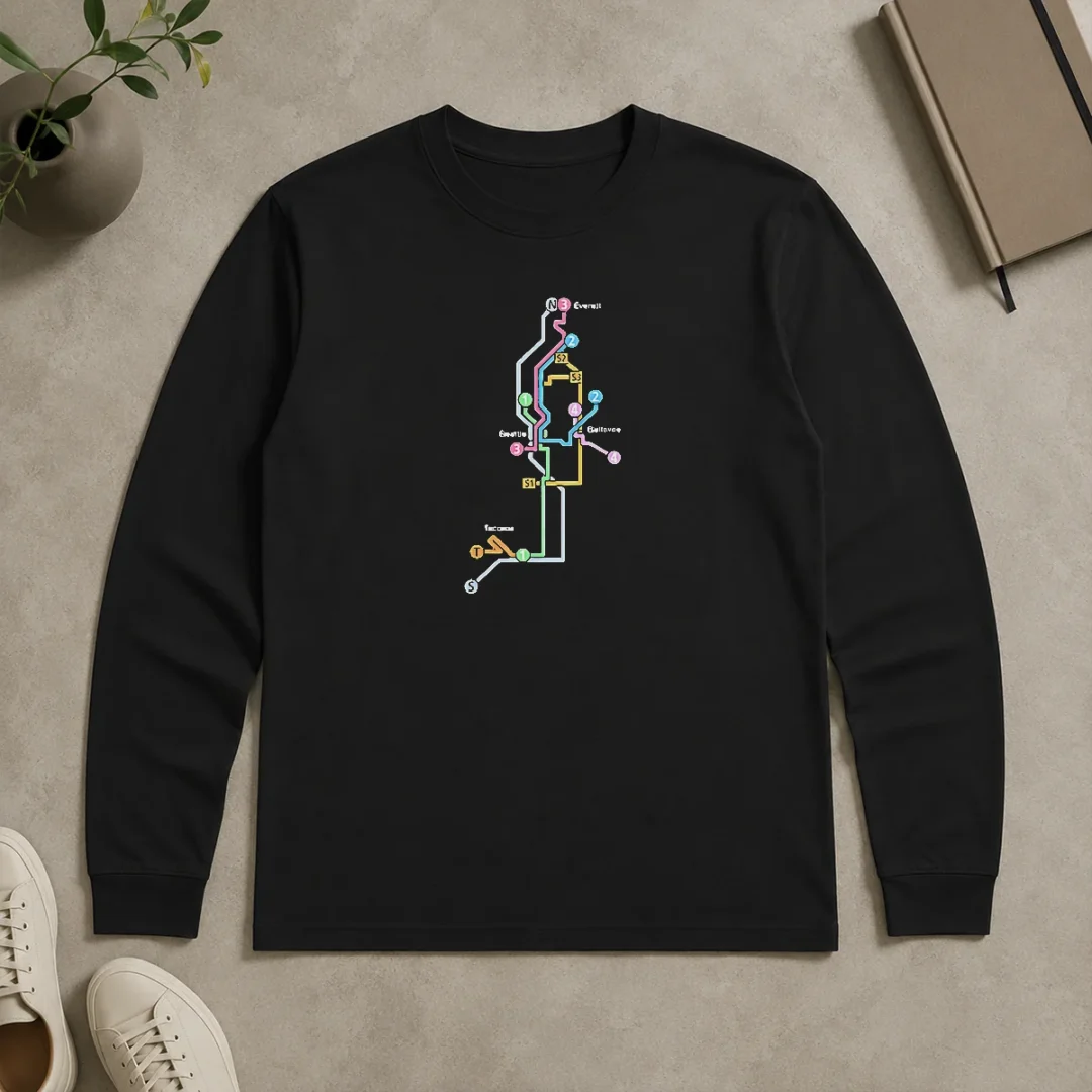 Premium Hot Seattle Tacoma Everett And Bellevue Transit Map Long Sleeve Shirt Premium Hot Seattle Tacoma Everett And Bellevue Transit Map Long Sleeve Shirt