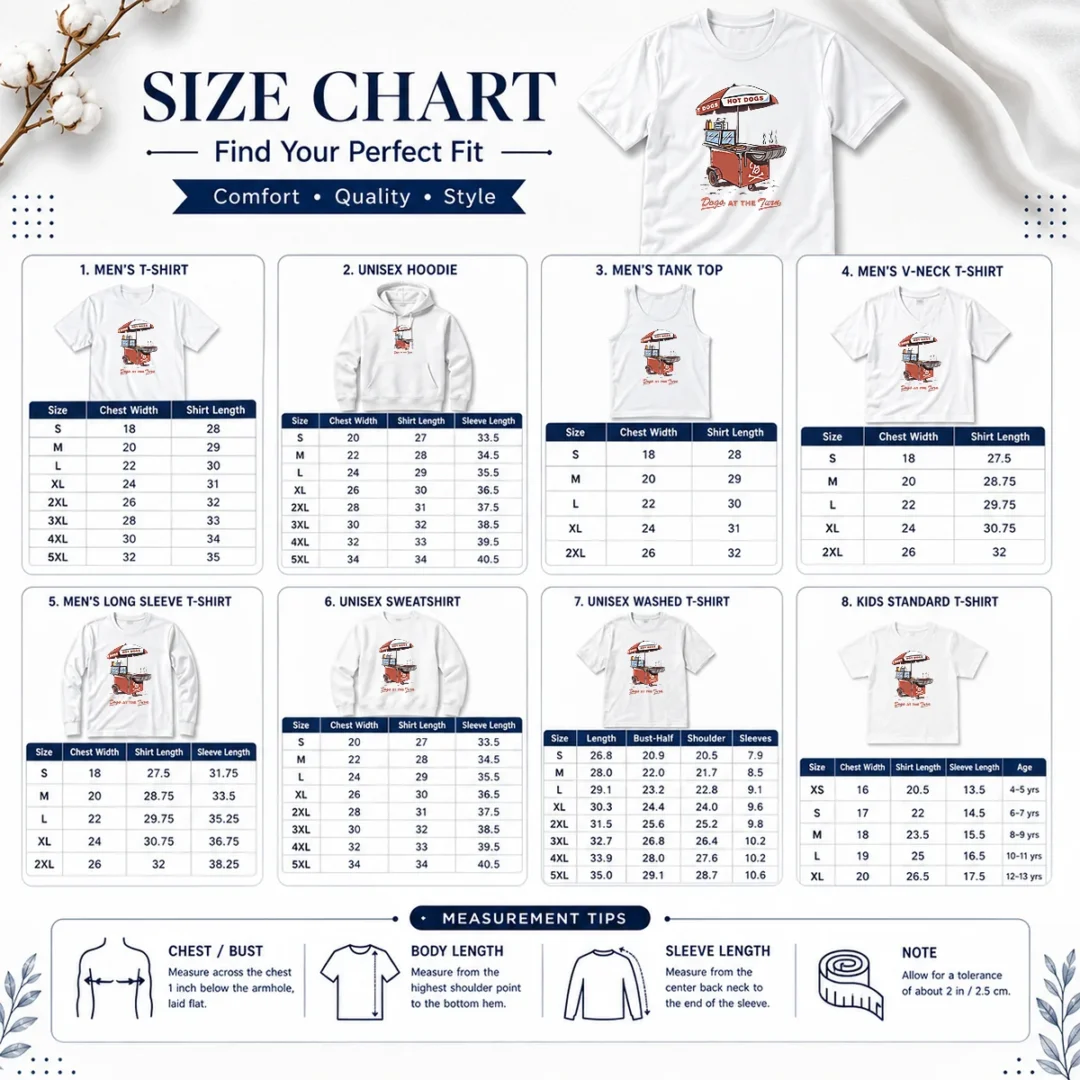 premium-official-dogs-at-the-turn-pocket-size-chart Size chart for Premium Official Dogs At The Turn Pocket with measurements in inches and cm to help choose the right fit