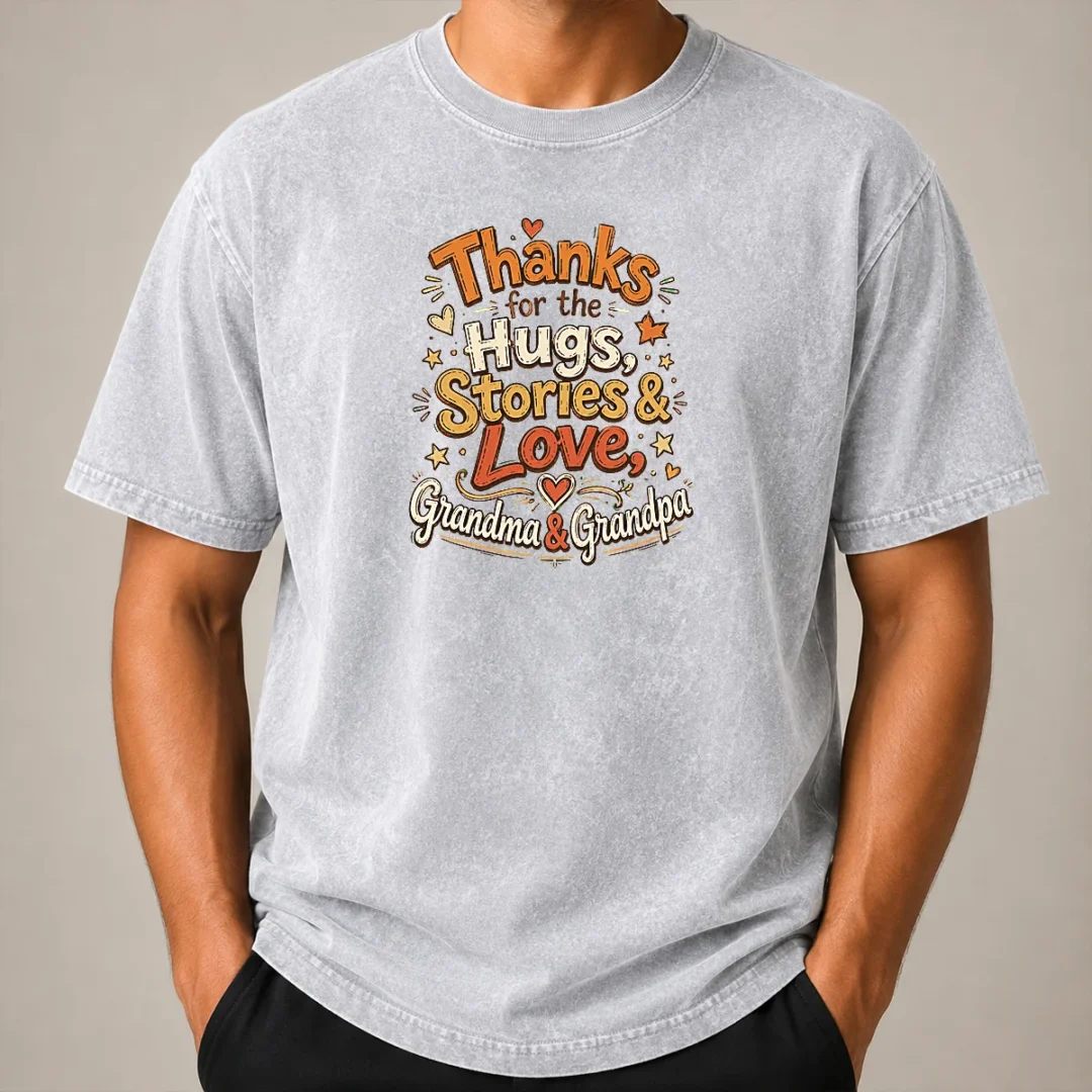 Premium Original Grandparents Day Thank You Doodle For Family Love Washed T Shirt Premium Original Grandparents Day Thank You Doodle For Family Love Washed T-Shirt