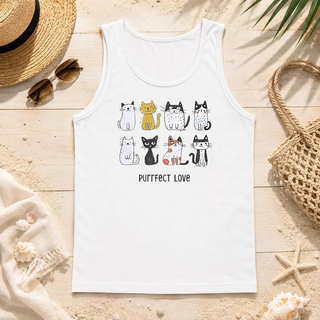 Premium Original Purrfect Love Cat 2026 Tank Top Premium Original Purrfect Love Cat 2026 Tank Top