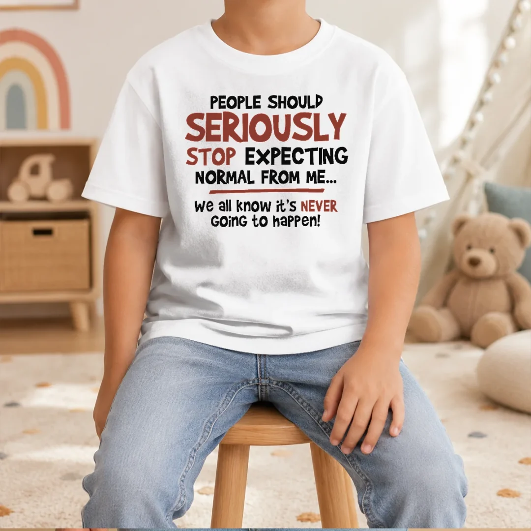 premium-people-should-seriously-stop-expecting-normal-from-me-we-all-know-it-is-never-going-to-happen-kids-t Premium People Should Seriously Stop Expecting Normal From Me We All Know It Is Never Going To Happen Kids T-Shirt