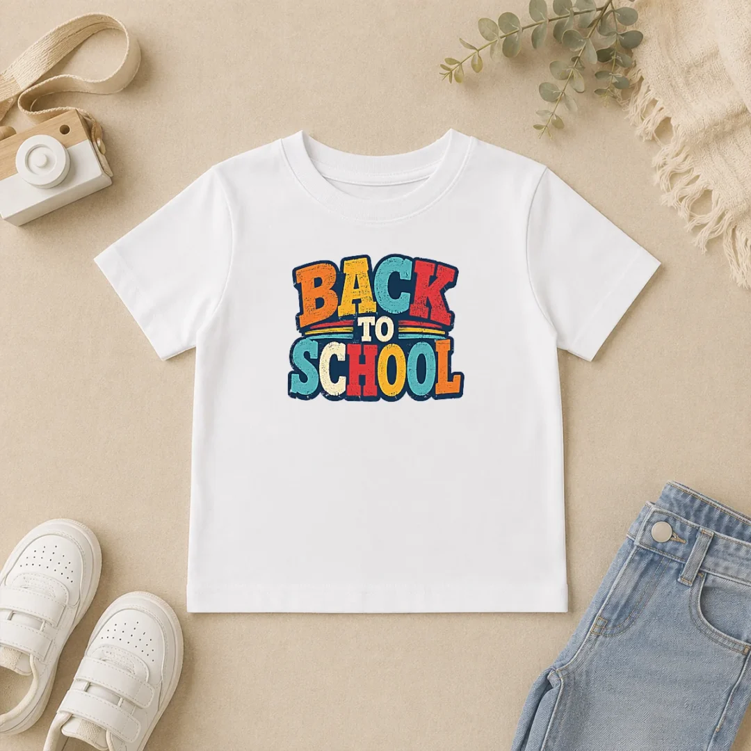 Premium Pretty Colorful Back To School Apple Book Pencil Kids T Shirt Premium Pretty Colorful Back To School Apple Book Pencil Kids T-Shirt