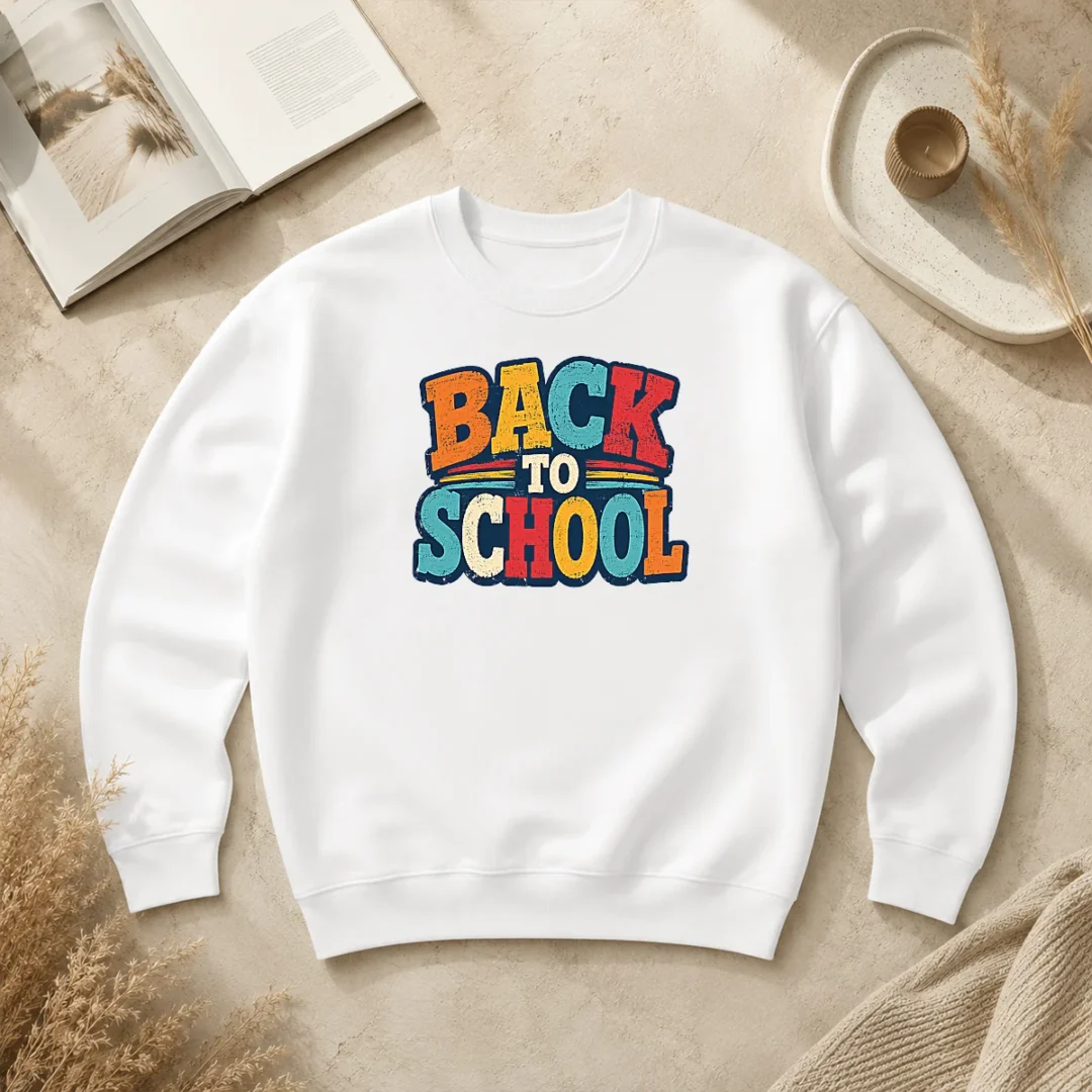Premium Pretty Colorful Back To School Apple Book Pencil Sweater Premium Pretty Colorful Back To School Apple Book Pencil Sweater
