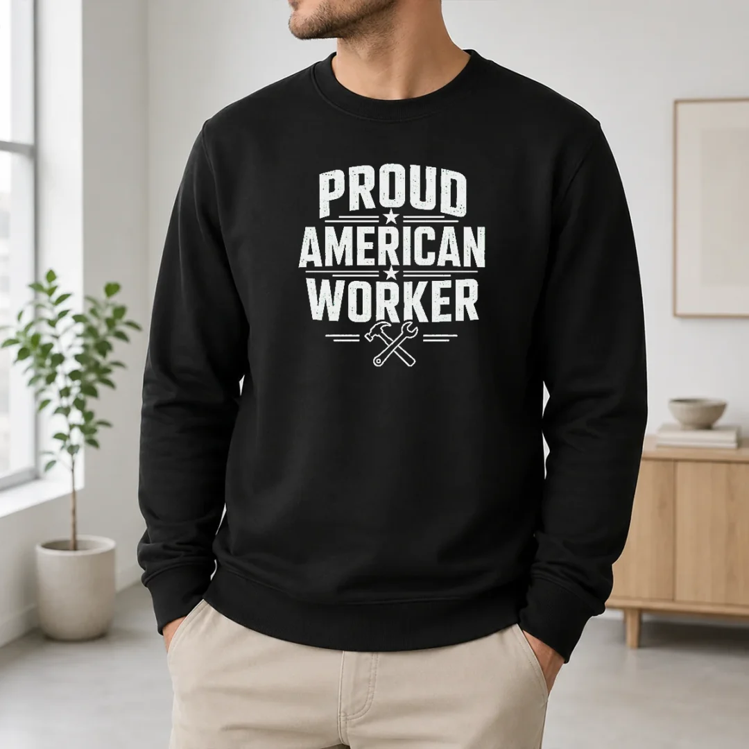 Premium Pretty Labour Day Proud American Worker Line Art Sweater Premium Pretty Labour Day Proud American Worker Line Art Sweater