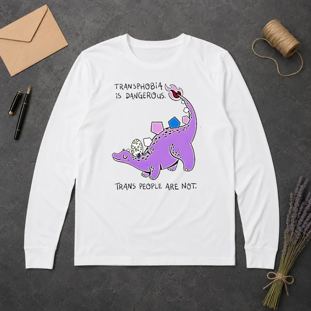 Premium Pretty Transphobia Is Dangerous Trans People Are Not Dinosaur Activism Equality Long Sleeve Shirt Premium Pretty Transphobia Is Dangerous Trans People Are Not Dinosaur Activism Equality Long Sleeve Shirt