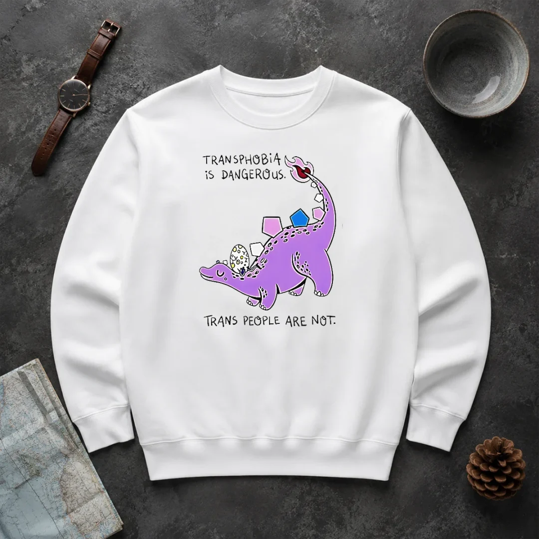 Premium Pretty Transphobia Is Dangerous Trans People Are Not Dinosaur Activism Equality Sweater Premium Pretty Transphobia Is Dangerous Trans People Are Not Dinosaur Activism Equality Sweater