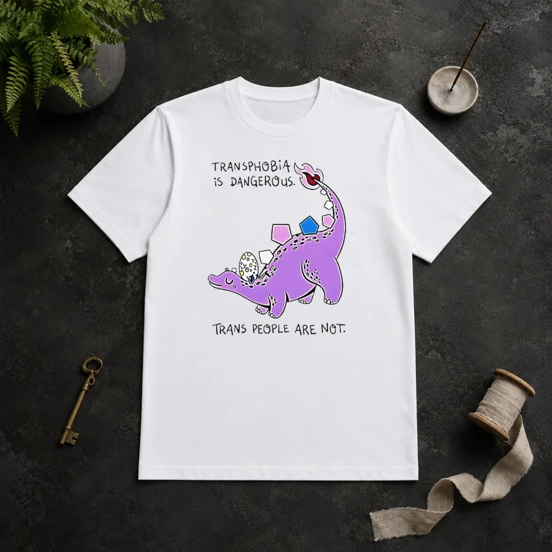 Premium Pretty Transphobia Is Dangerous Trans People Are Not Dinosaur Activism Equality t shirt Premium Pretty Transphobia Is Dangerous Trans People Are Not Dinosaur Activism Equality