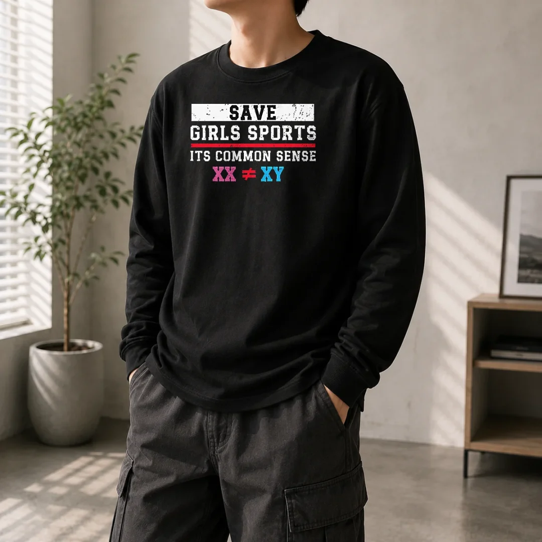 premium-save-girls-sports-common-sense-statement-long-sleeve-shirt Premium Save Girls Sports Common Sense Statement Long Sleeve Shirt